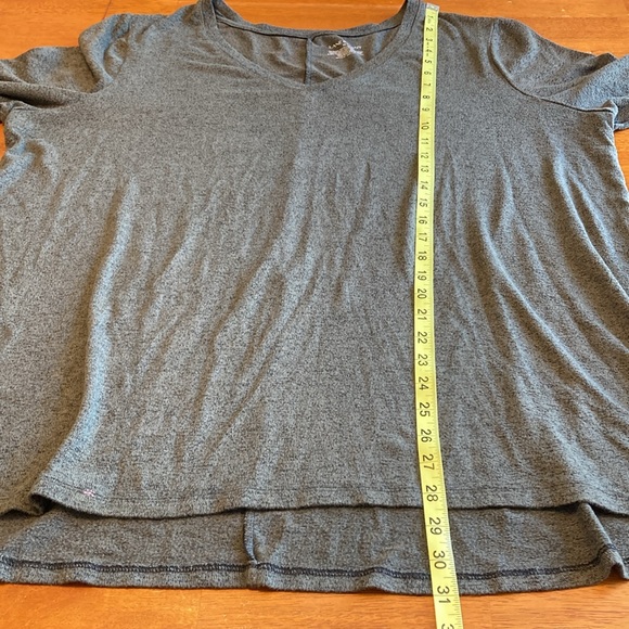 Lane Bryant Womens Size 22/24 Olive Green V-Neck Soft Long Sleeve Tunic T-Shirt - Picture 9 of 12